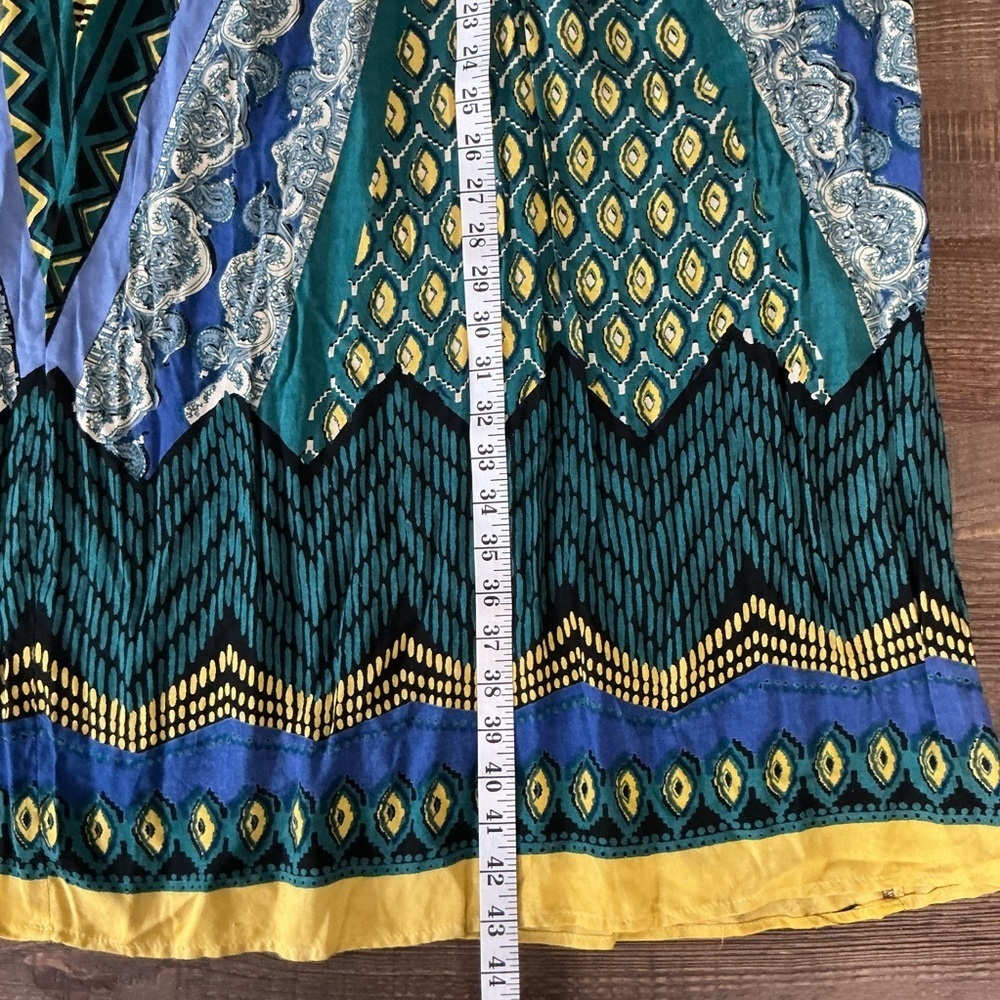 Angie Vibrant Blue and Green Maxi Dress - Picture 8 of 9
